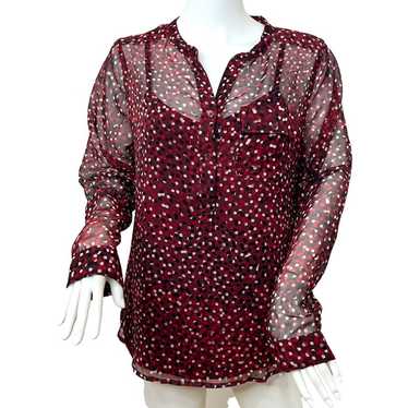 Liz Claiborne Vintage Sheer Blouse & Camisole Set… - image 1