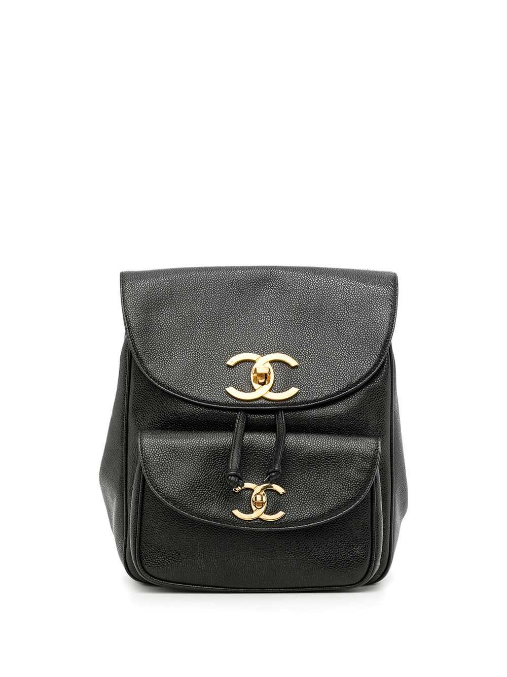 CHANEL Pre-Owned 1995 CC Turn-lock backpack - Bla… - image 1