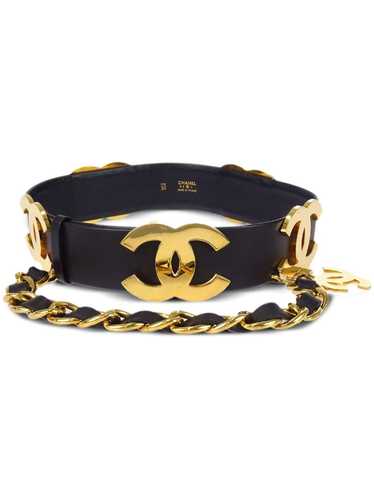 CHANEL Pre-Owned 1993 CC chain-link leather belt -