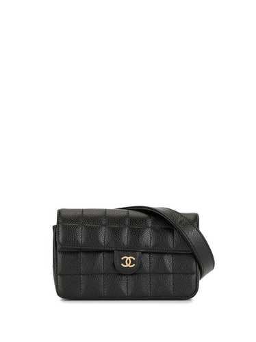 CHANEL Pre-Owned Choco Bar waist bum bag - Black