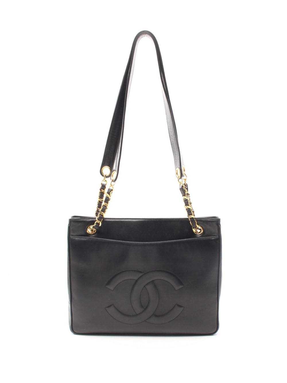 CHANEL Pre-Owned 1991-1994 CC-logo leather tote b… - image 1