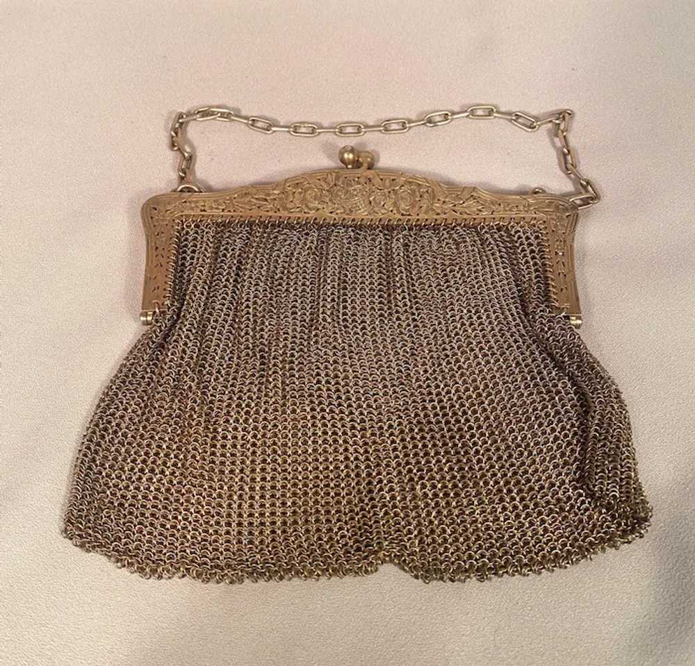 Antique Art Nouvea Vaguer French Sterling Mesh Co… - image 6