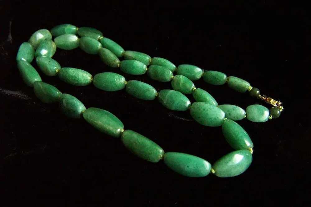 Amazing estate vintage jade green aventurine neck… - image 3