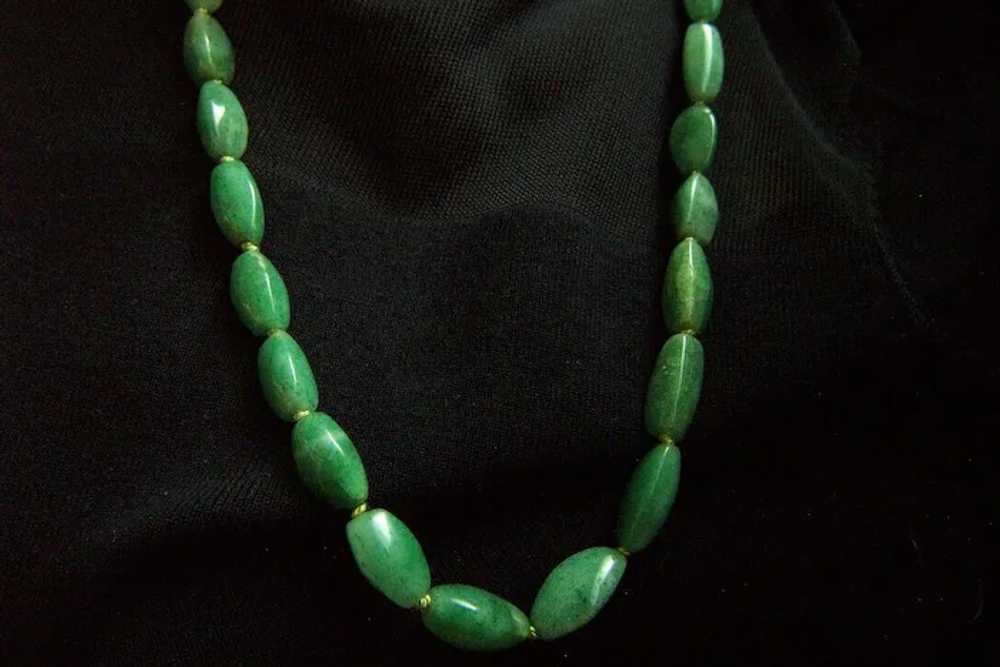 Amazing estate vintage jade green aventurine neck… - image 6