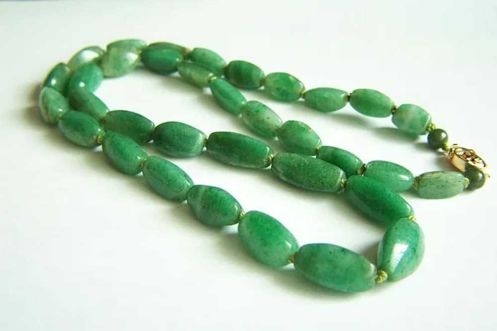 Amazing estate vintage jade green aventurine neck… - image 8