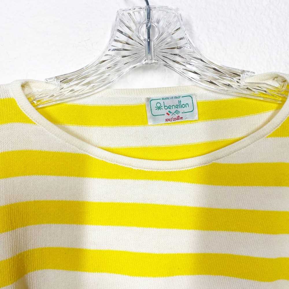 Vintage 70s United Colors of Benetton Striped Yel… - image 2