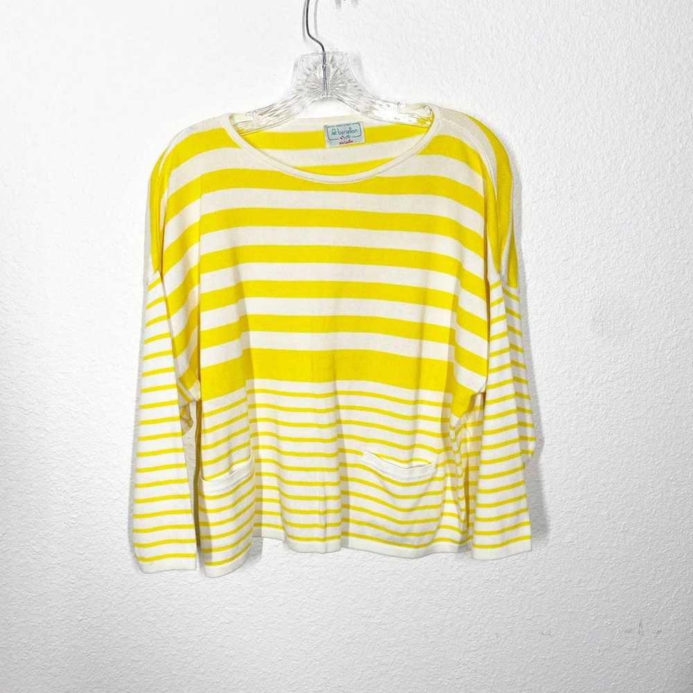 Vintage 70s United Colors of Benetton Striped Yel… - image 5