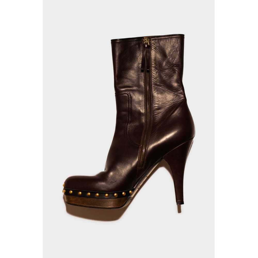 Miu Miu Leather biker boots - image 2