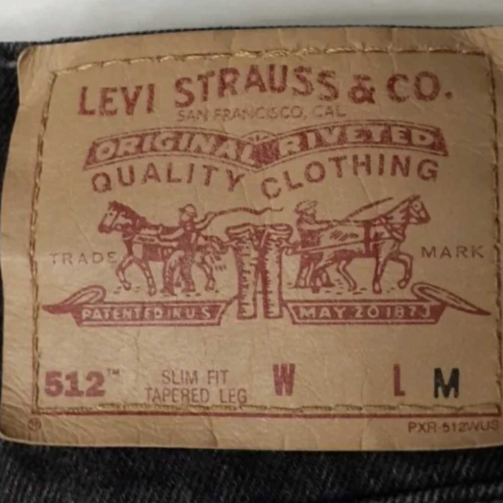 VTG LEVI's 512 High Waist Slim Fit Tapered Leg Si… - image 10