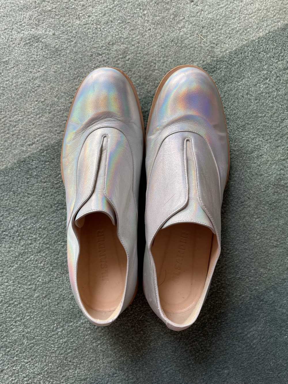 Jil Sander Jil Sander cool metallic leather loafe… - image 4