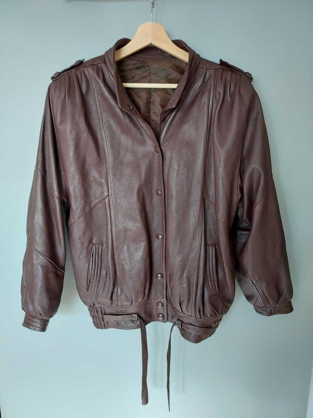 Hype × Leather Jacket × Vintage Lambskin leather … - image 1