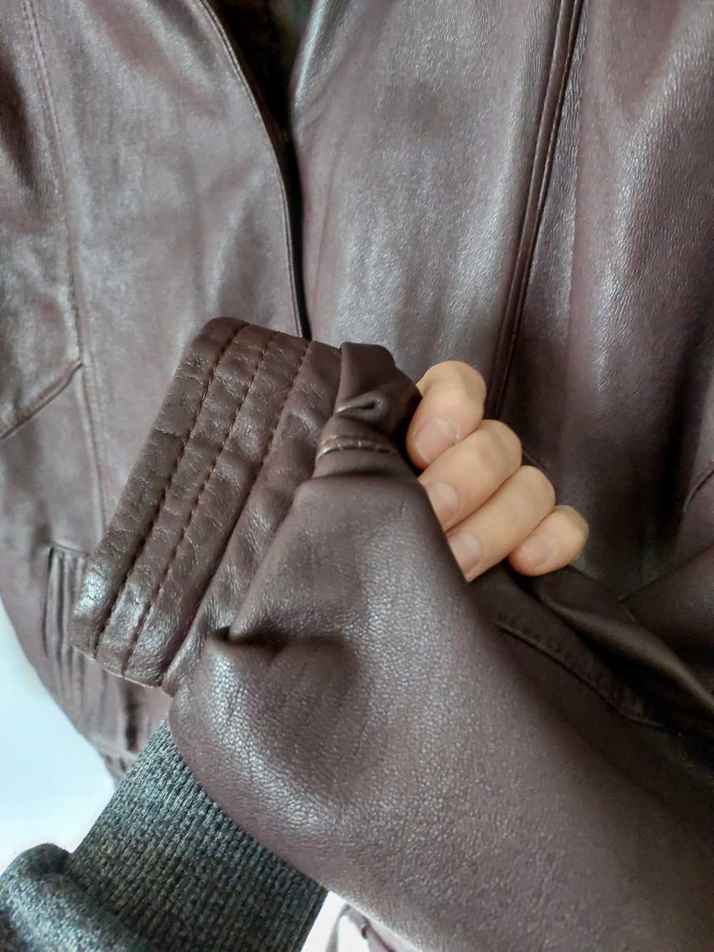Hype × Leather Jacket × Vintage Lambskin leather … - image 9