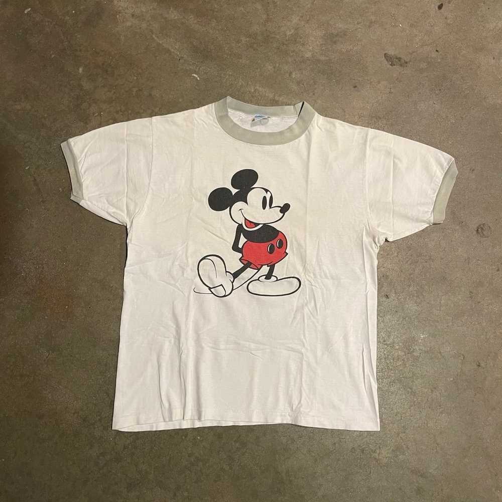 Vintage 90’s Mickey Mouse Ringer T Shirt - image 1