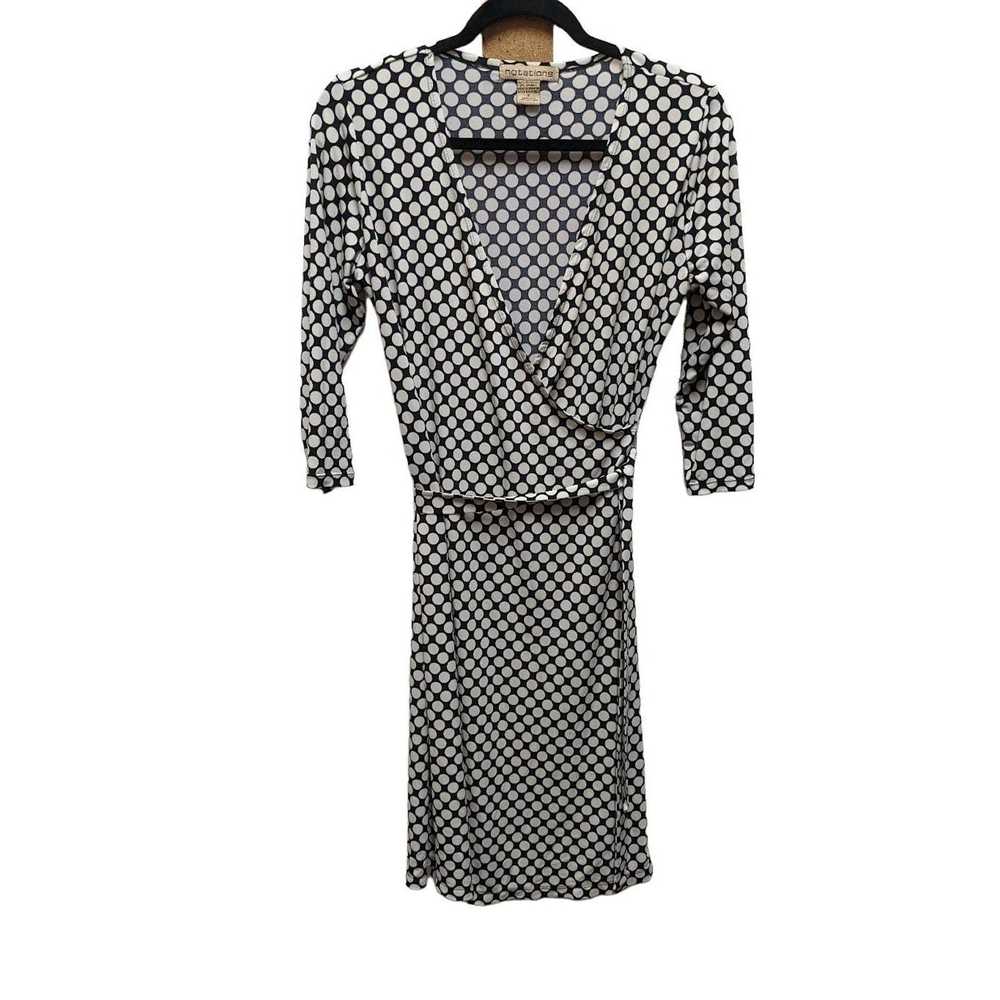 Other Notations Women's Black and White Polka Dot… - image 2