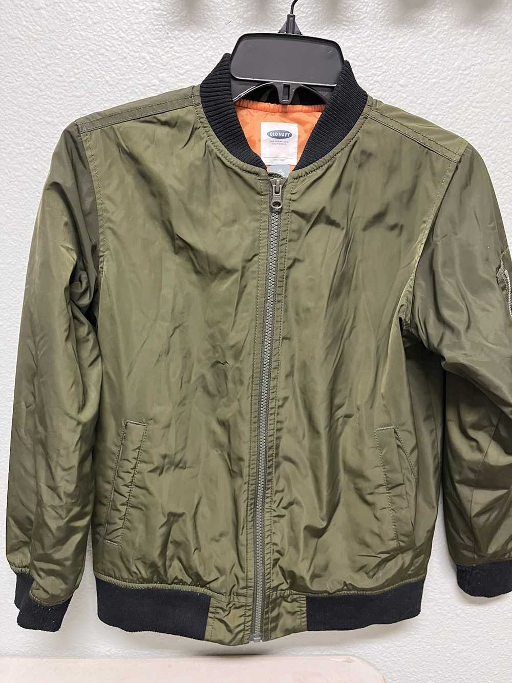 Old Navy Old Navy Army Green Boys Bomber Jacket - image 1