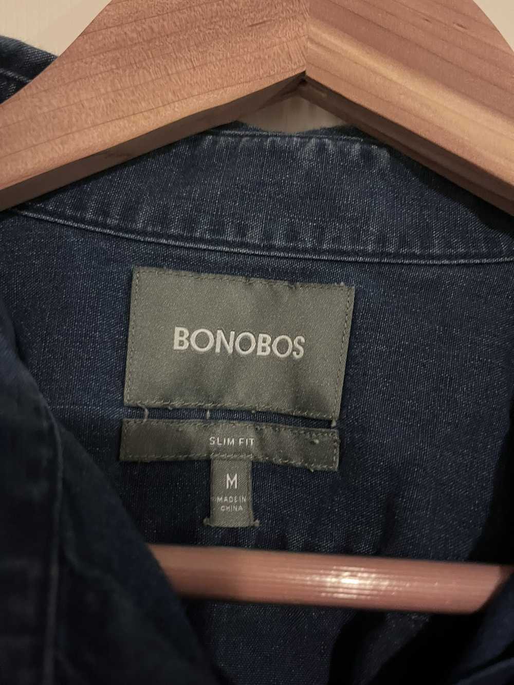 Bonobos Bonobos Slim Fit Navy Long Sleeve Button … - image 2