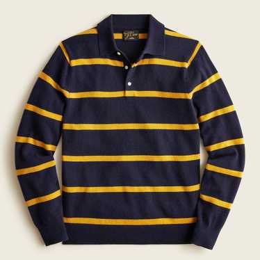 J.Crew Striped Cashmere Collared Sweater