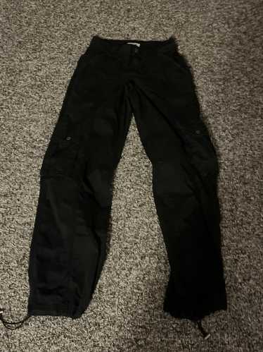 Garage Avril Low Rise Cargo Flare Pants in Black