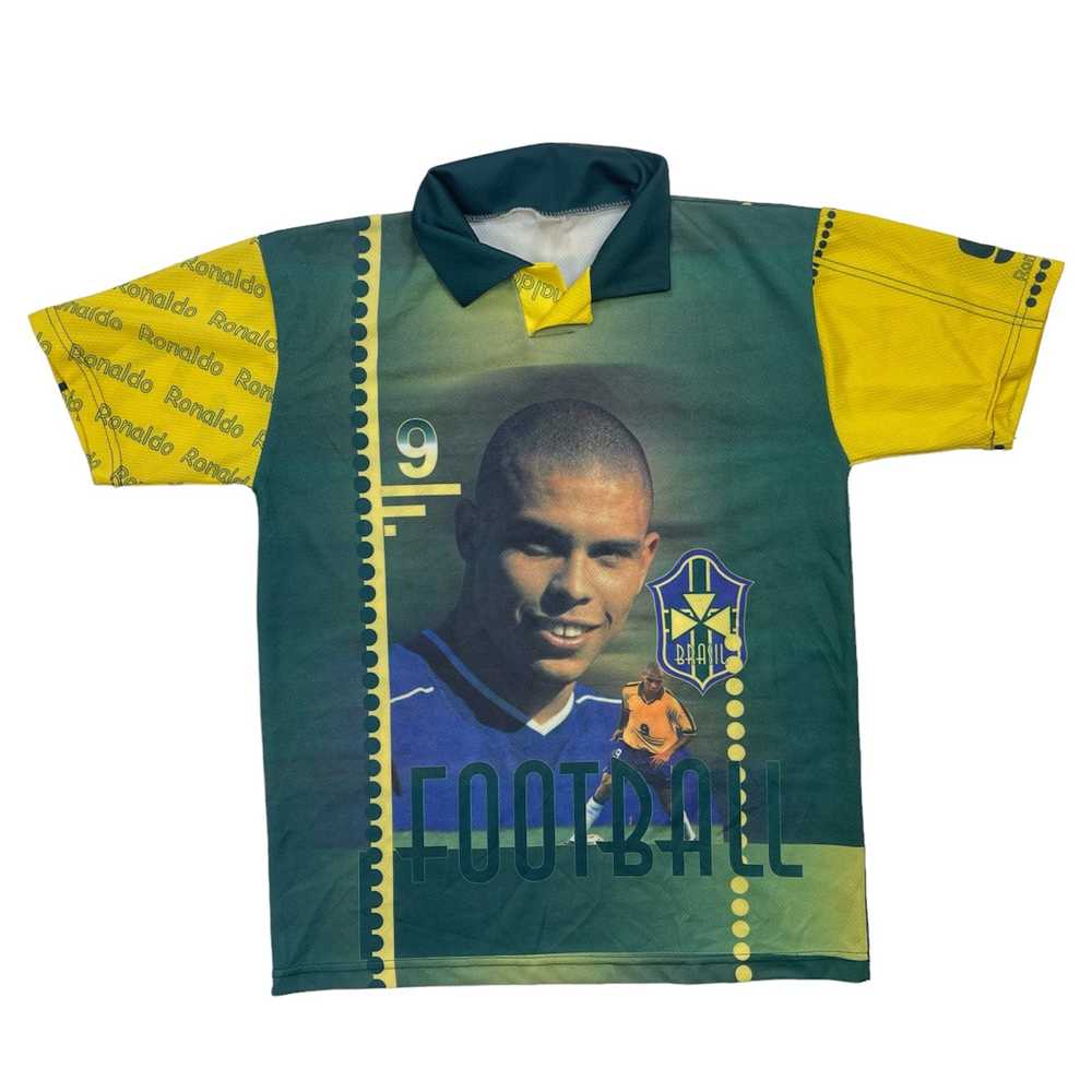 BRAZIL NATIONAL TEAM 1997/1998 HOME FOOTBALL SHIRT JERSEY #9 RONALDO NIKE  SZ XL