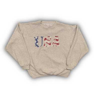 Designer Made In Usa Usa Embroidered Vintage Sweat