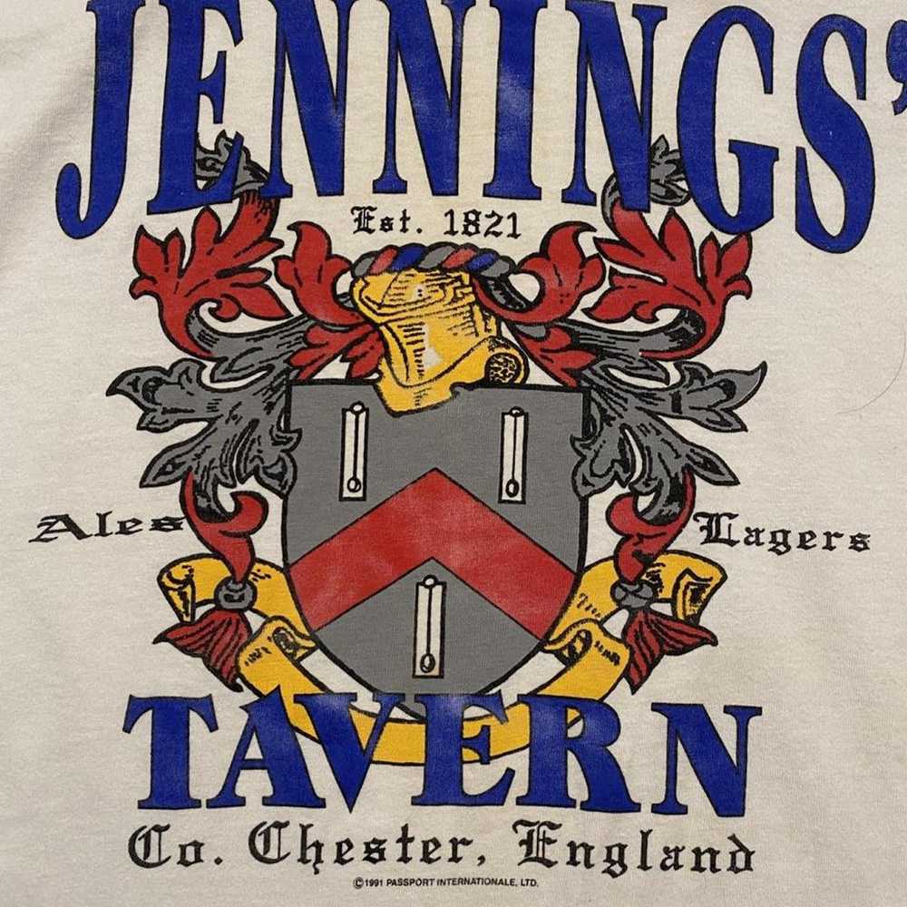 Designer 1991 Jennings Tavern Chester England T-s… - image 3