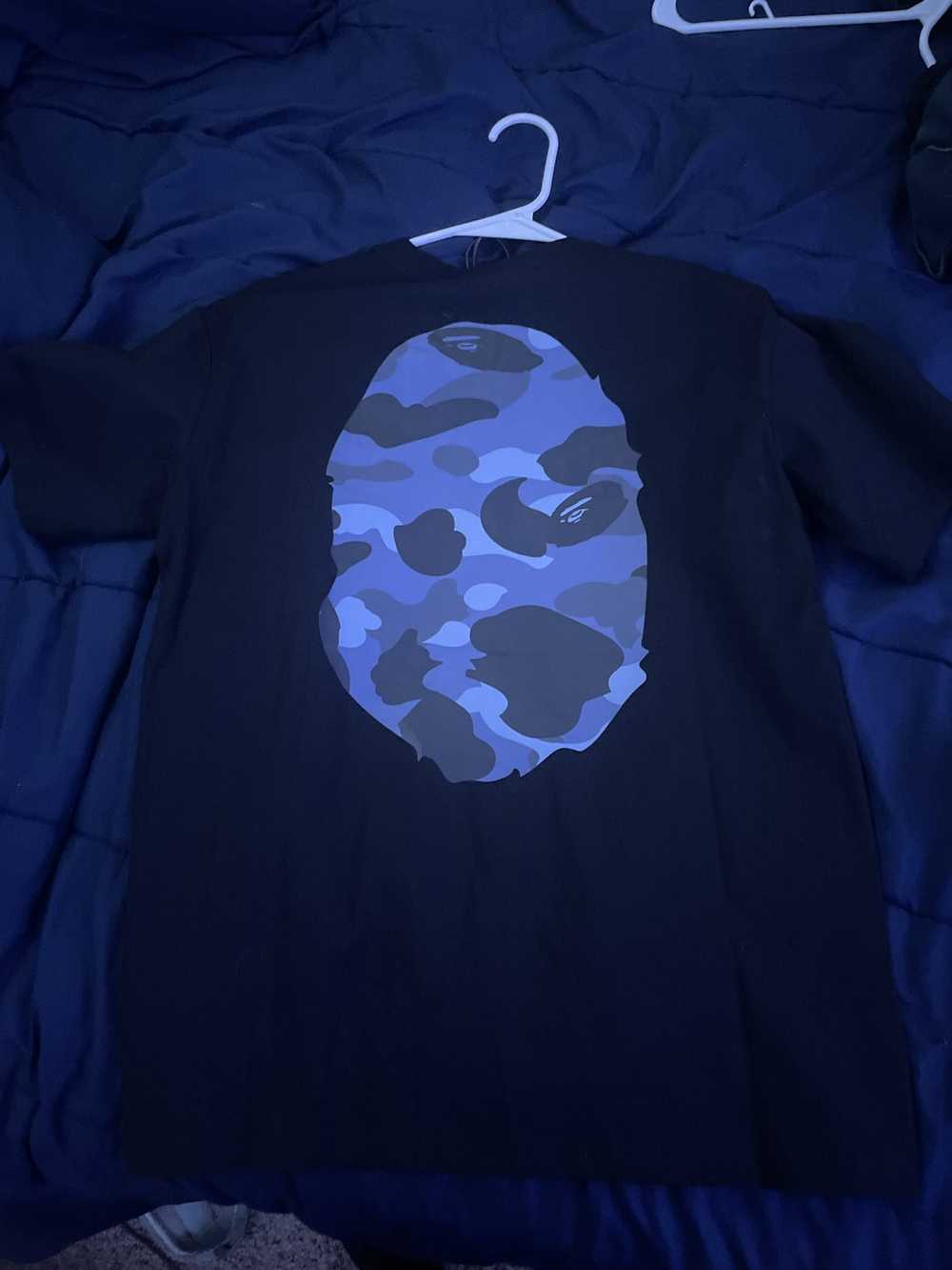 Streetwear Blue and black Bape t shirt - image 1