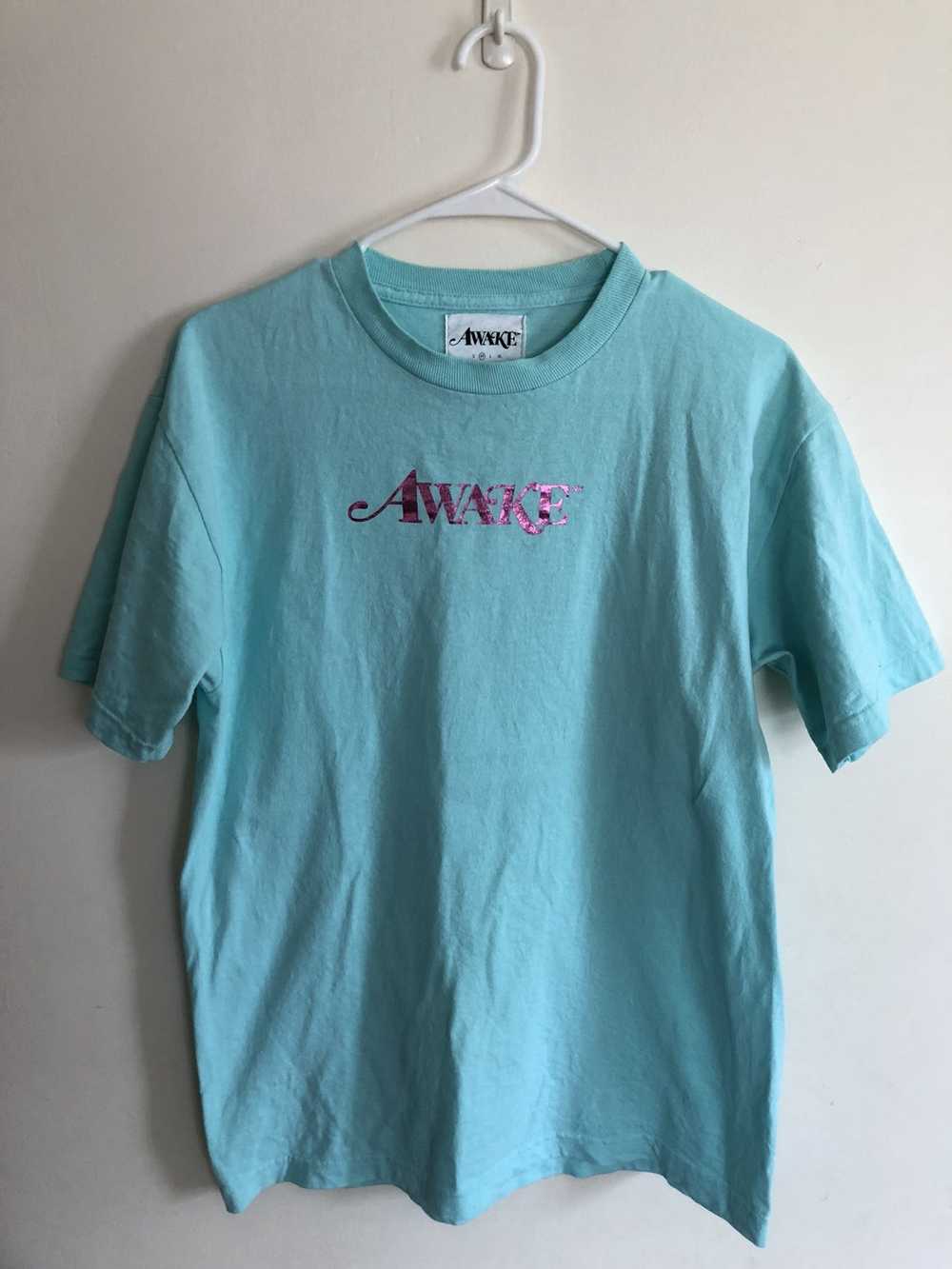 Awake Awake Foil Logo Tee Teal Tiffany Blue Green - image 1