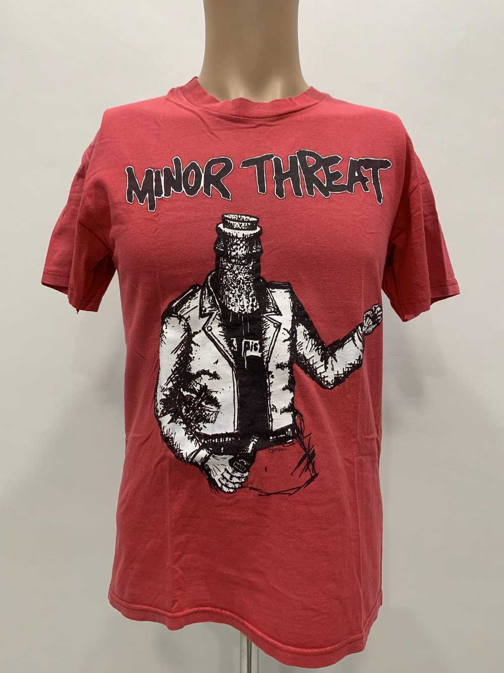 Band Tees × Vintage Late 90s Minor Threat band t-… - image 1
