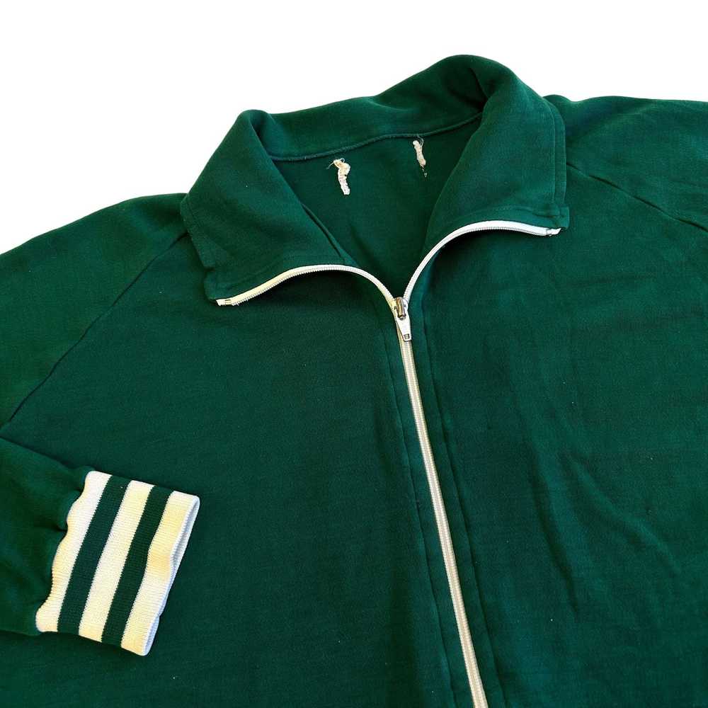 Unkwn 70 80's Forest Green Running TRACK SUIT Jac… - image 2