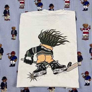 Vintage Butt Naked Hockey Single Stitch Graphic T… - image 1