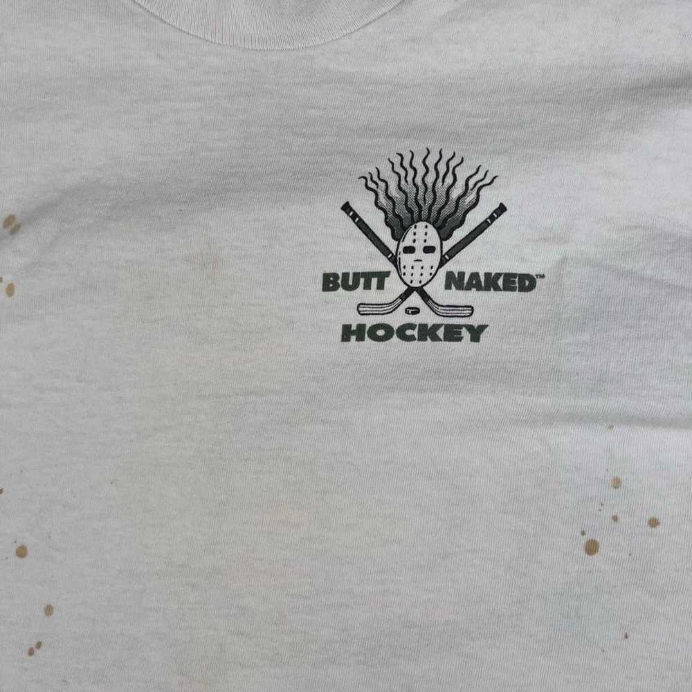 Vintage Butt Naked Hockey Single Stitch Graphic T… - image 7