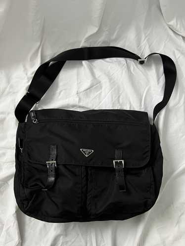 Prada Prada Tessuto used black nylon messenger bag