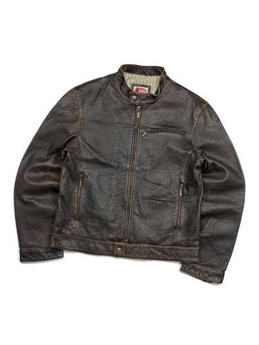 Genuine Leather × Leather Jacket × Vintage Heavy L