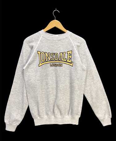 Vintage Lonsdale London Sweatshirt Gray Small Sweater Pullover Lonsdale  Crewneck Jumper Jacket Size S 