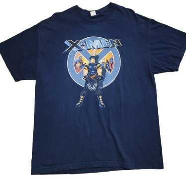 X-Men 2002 Vintage Blue T Shirt By Marvel Mad Eng… - image 1