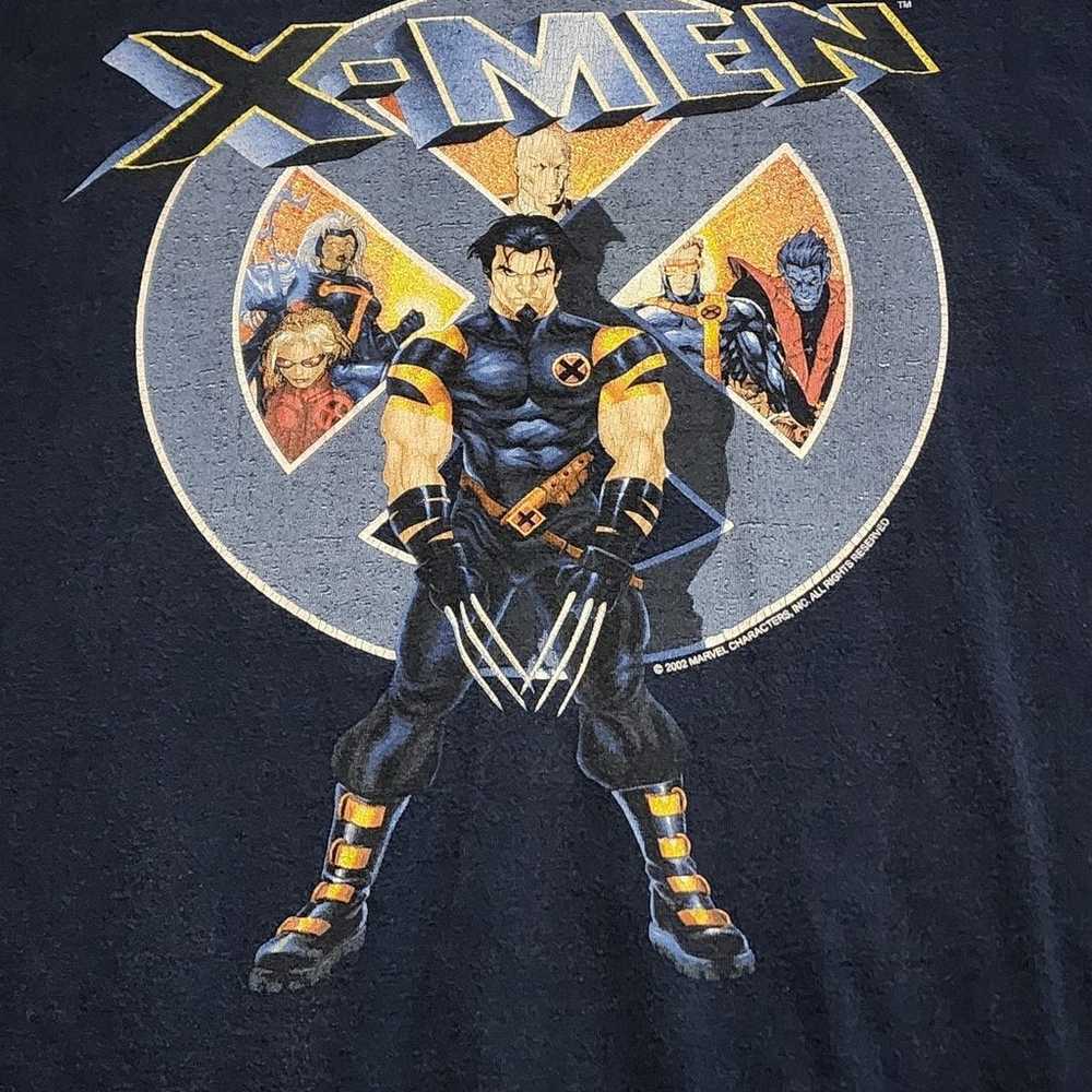 X-Men 2002 Vintage Blue T Shirt By Marvel Mad Eng… - image 2