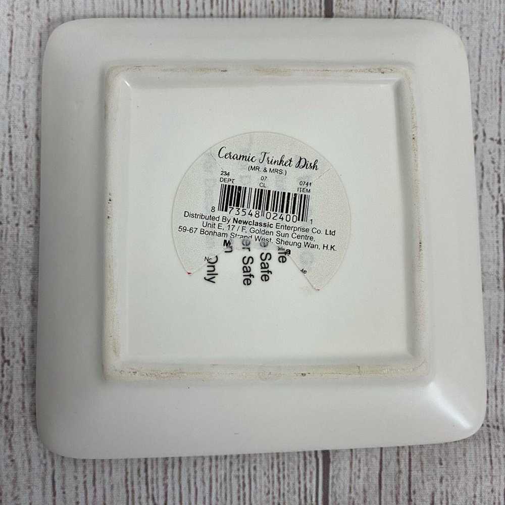 Other Mr & Mrs ceramic jewelry dish 5x5 - image 2