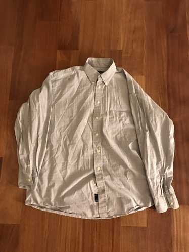 Burberry Blue Plaid Long Sleeve Button Up Shirt