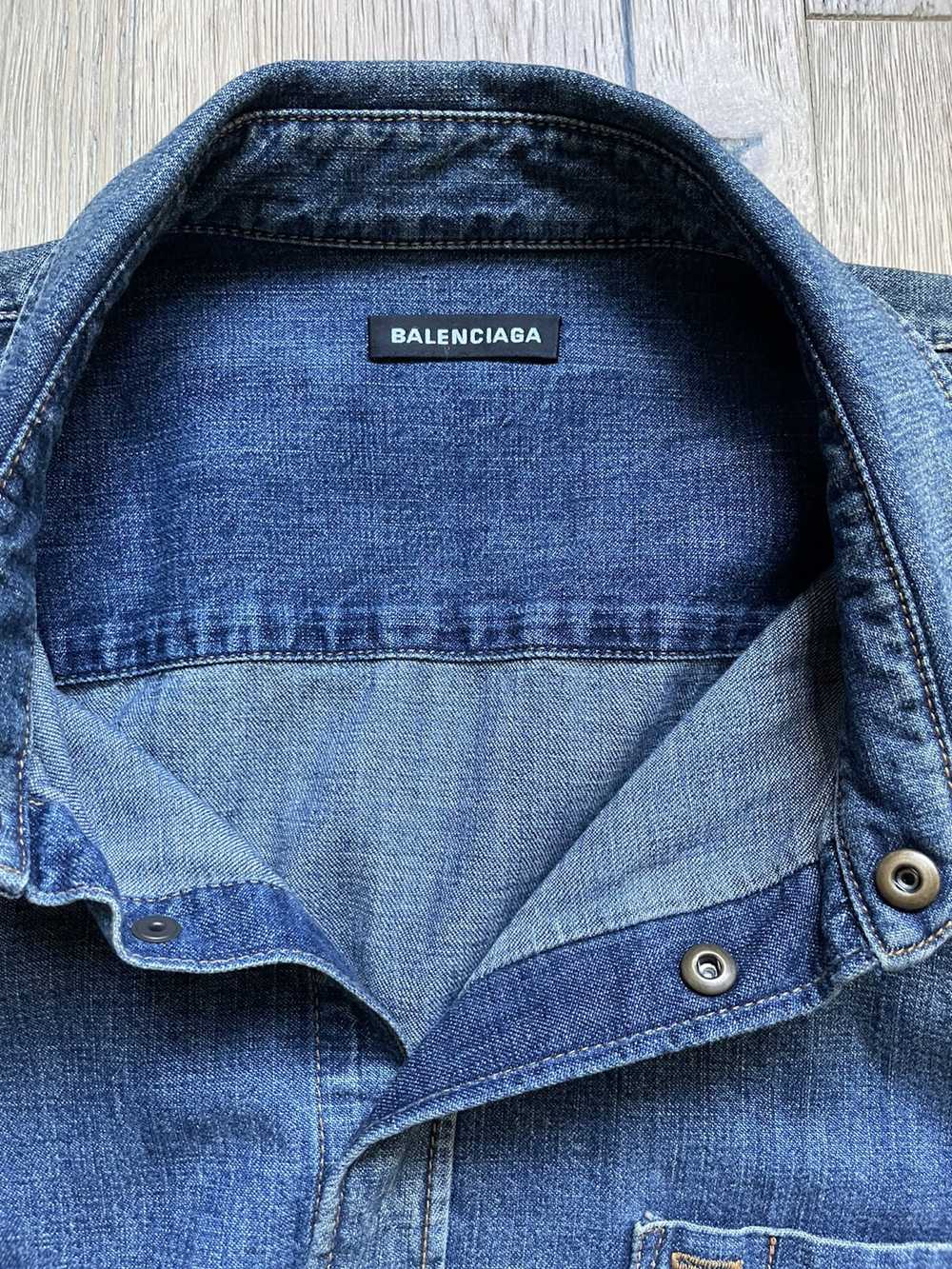 Balenciaga Balenciaga Signature Denim Logo Shirt - image 2