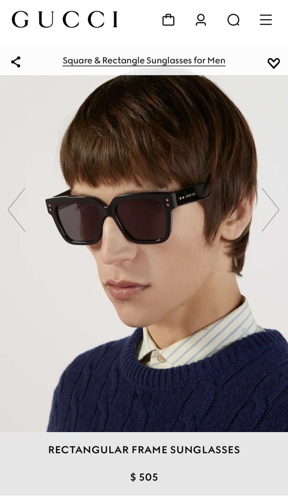 Gucci Gucci rectangular frame sunglasses - image 2