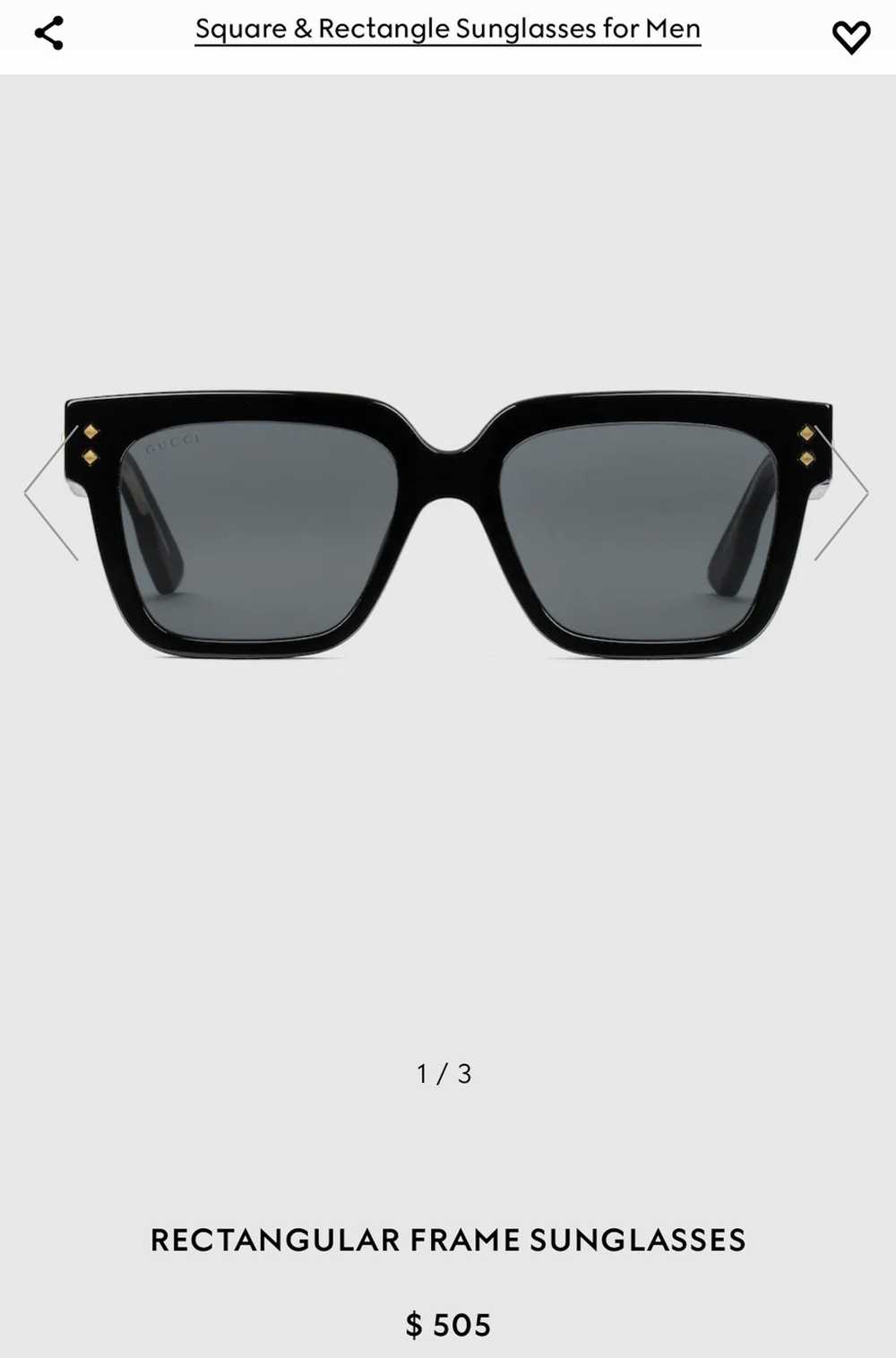 Gucci Gucci rectangular frame sunglasses - image 3