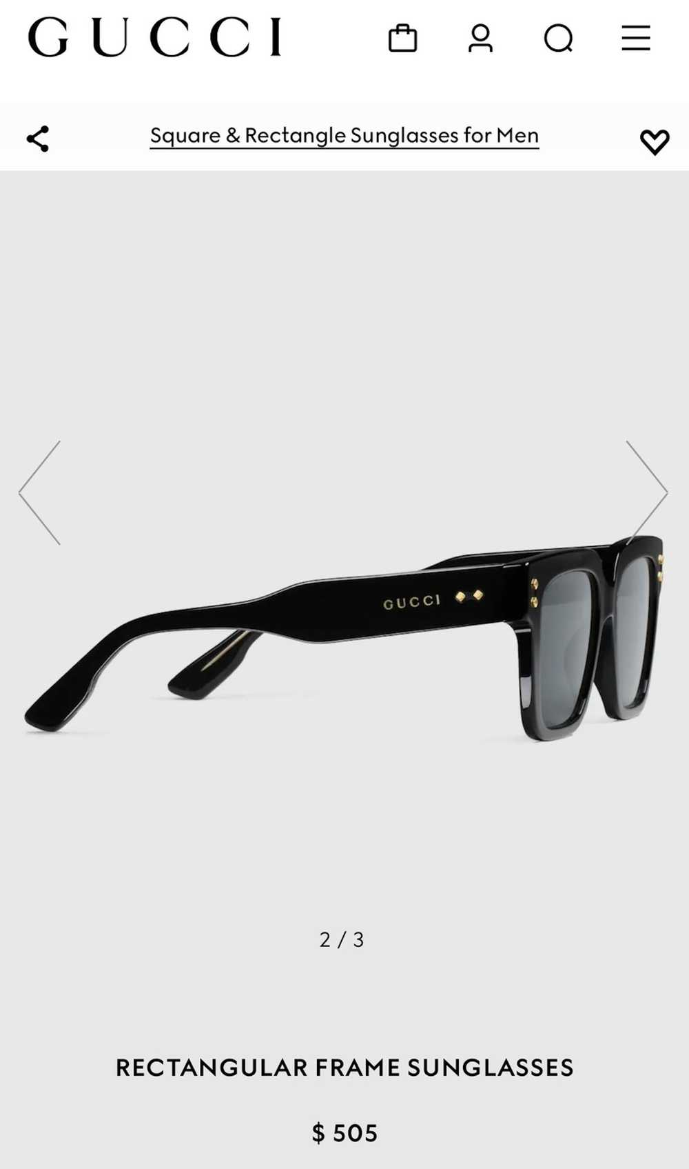 Gucci Gucci rectangular frame sunglasses - image 4