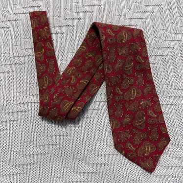 Macys Vintage Macy's red paisley English wool tie