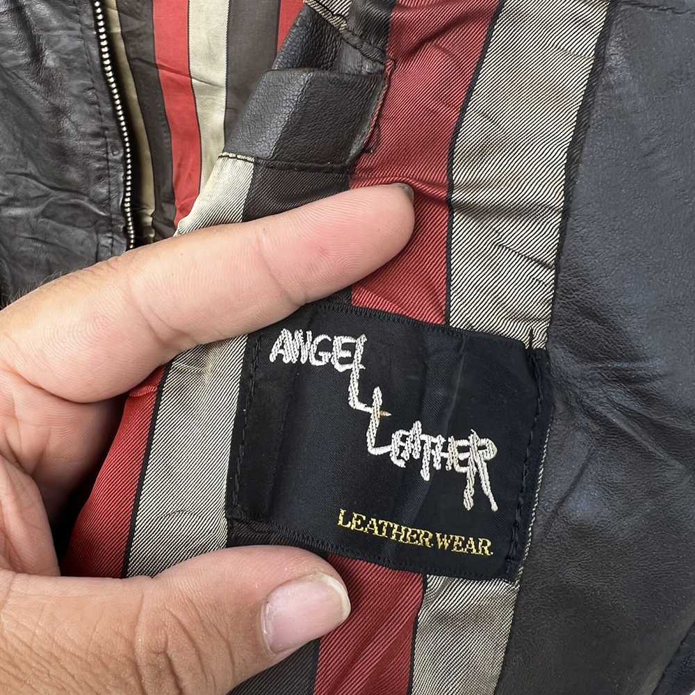 Japanese Brand × Leather Jacket RIDER JACKET ANGE… - image 11