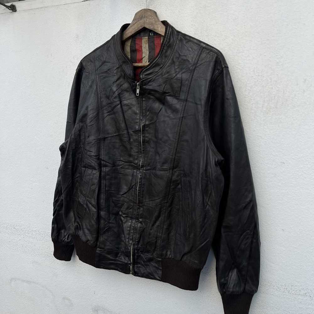 Japanese Brand × Leather Jacket RIDER JACKET ANGE… - image 2