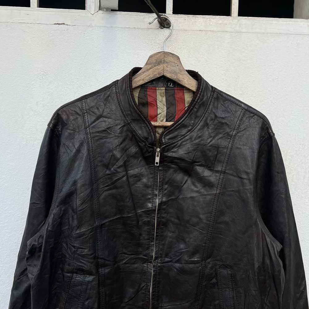 Japanese Brand × Leather Jacket RIDER JACKET ANGE… - image 3