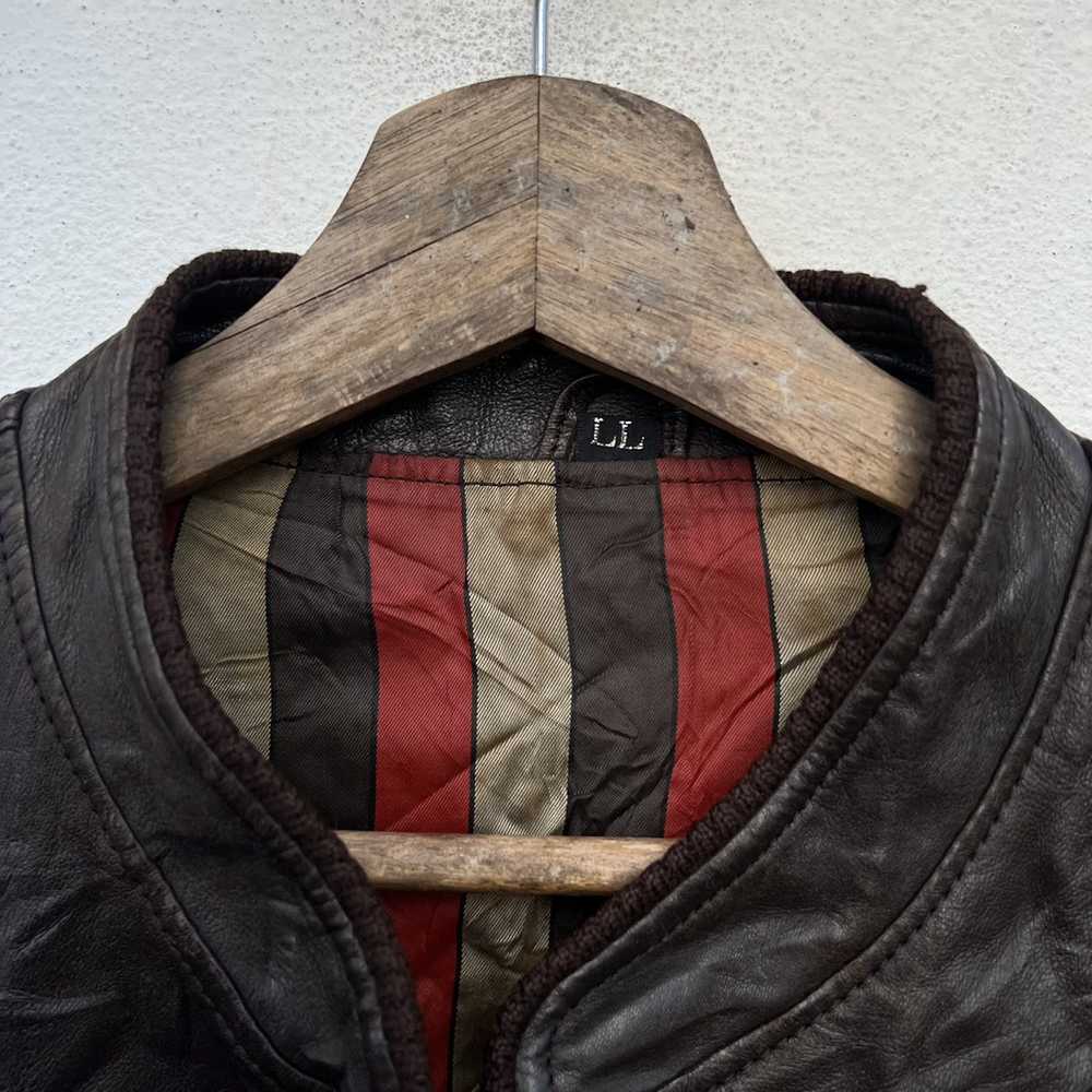 Japanese Brand × Leather Jacket RIDER JACKET ANGE… - image 5