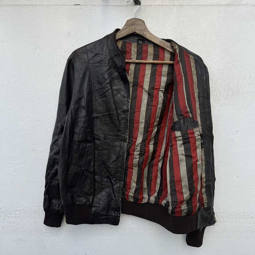 Japanese Brand × Leather Jacket RIDER JACKET ANGE… - image 9