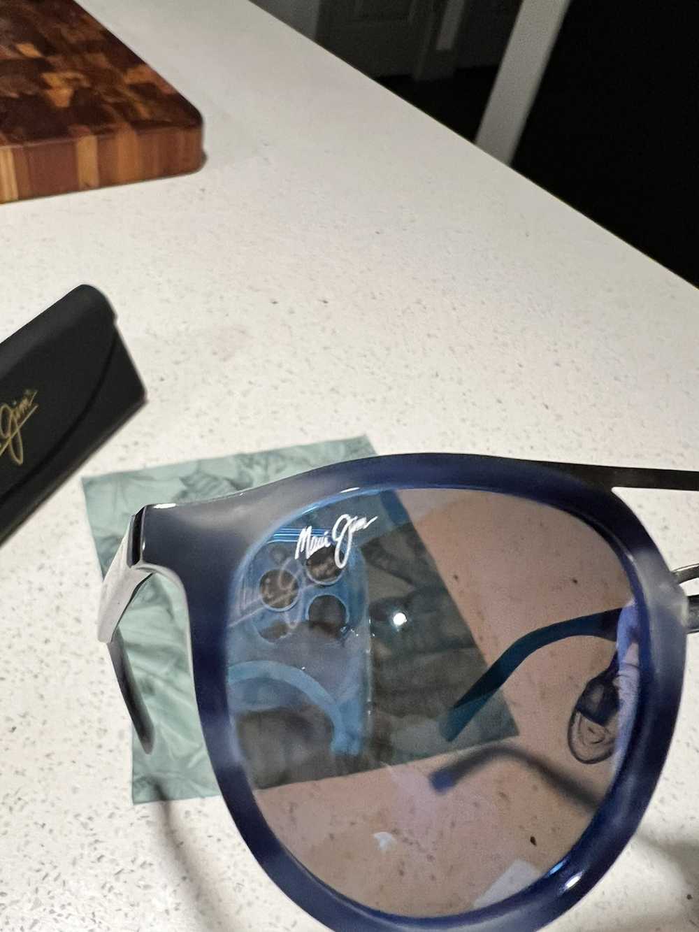Maui Jim Maui Jim Sunglasses -Blue Frame Blue Len… - image 6