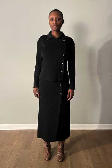 Fendi Black Wool Blend 3-PC Skirt Set - image 1